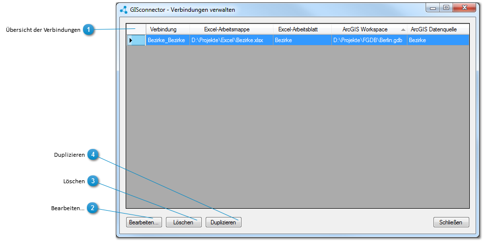 Dialog "Verbindungen verwalten"