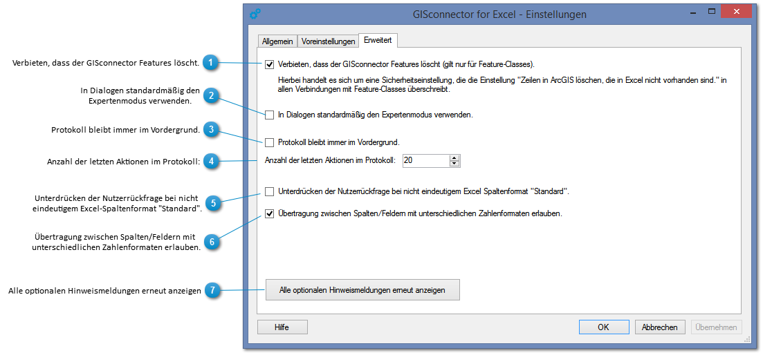 Register "Erweitert"