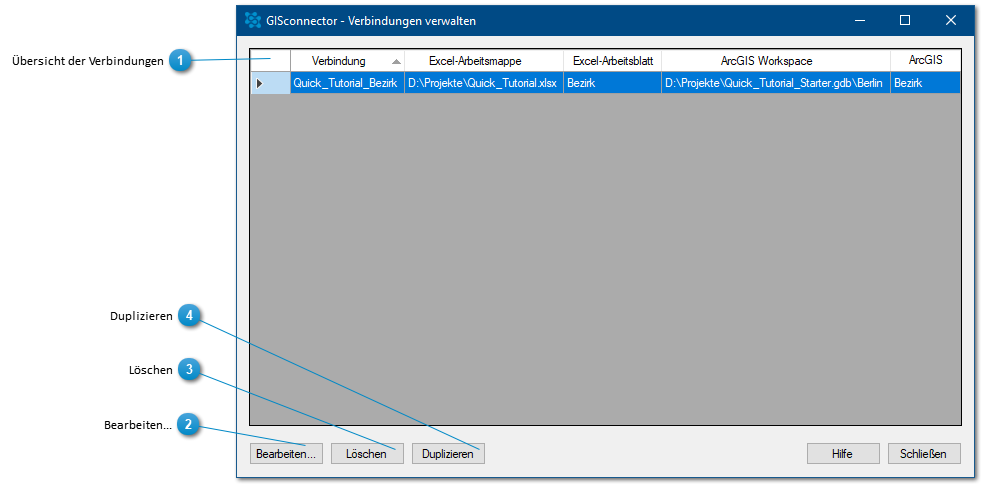 Dialog "Verbindungen verwalten"