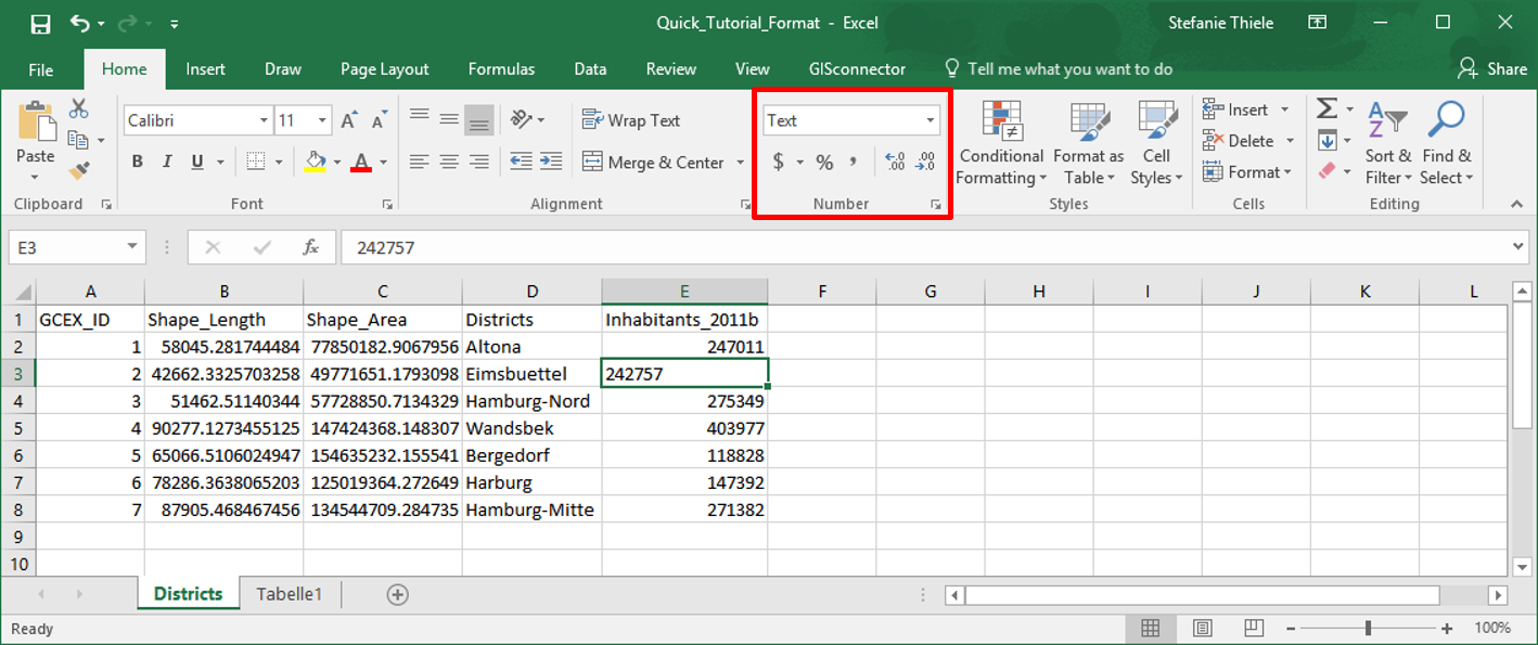 Gisconnector For Excel Helplection C Excel Tables With Inconsistent Column Formats